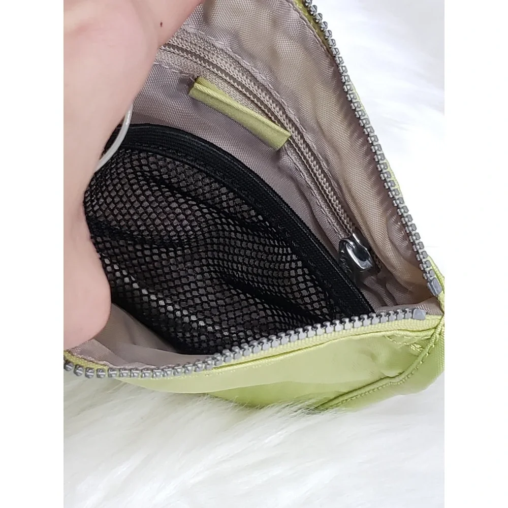 NEW Kipling Harrie makeup pouch metallic mint green AC8257